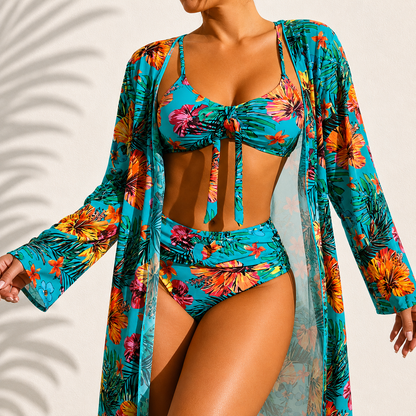 LAGUNA | Elegant Tropical 3-Piece Bikini Set