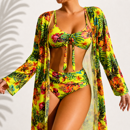 LAGUNA | Elegant Tropical 3-Piece Bikini Set